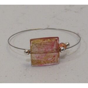 Silver Tone Wrap Wire Bracelet Dainty Fairy Boho Cottage Minimalist Feminine